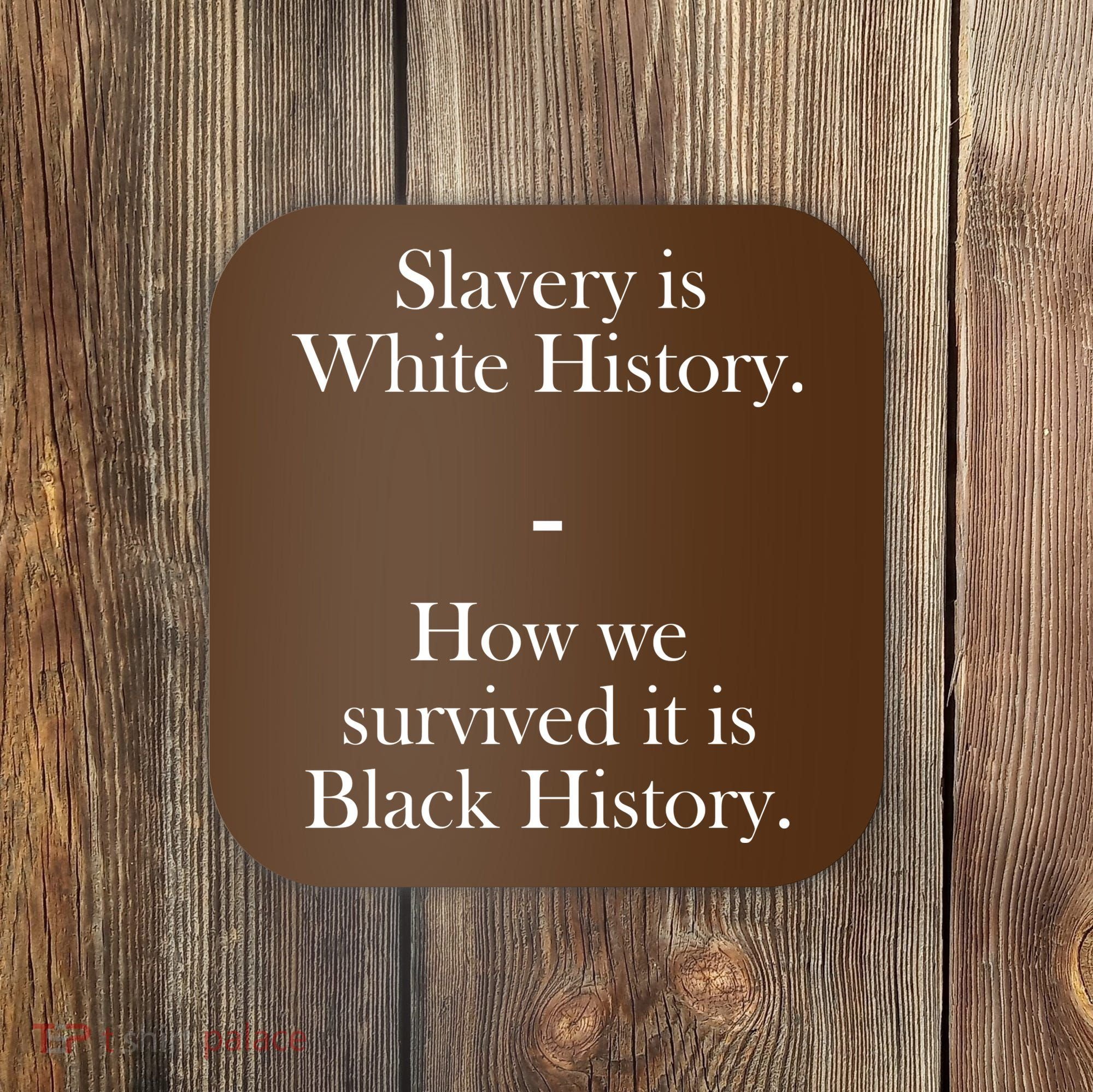 Slavery Is White History How We Survived It Is Black History Coaster