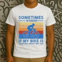Sometimes I Wonder If My Bike Is Thinking About Me Too Biker T-Shirt thumb 3