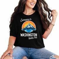 Someone In Washington Loves Me Gift Comfort Colors T-Shirt thumb 0