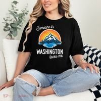 Someone In Washington Loves Me Gift Comfort Colors T-Shirt thumb 2
