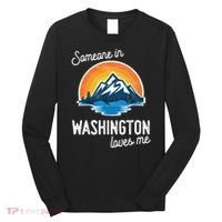 Someone In Washington Loves Me Gift Long Sleeve Shirt thumb 0