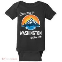 Someone In Washington Loves Me Gift Baby Bodysuit thumb 0