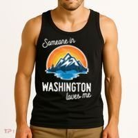 Someone In Washington Loves Me Gift Tank Top thumb 3