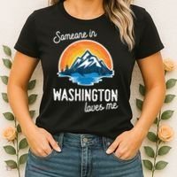 Someone In Washington Loves Me Gift Women's T-Shirt thumb 2