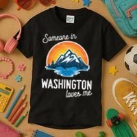 Someone In Washington Loves Me Gift Kids T-Shirt thumb 3