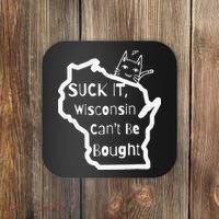Suck It Wisconsin Can't Be Bought Funny Political 86 47 Coaster thumb 0