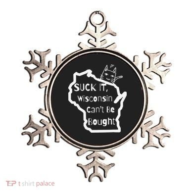Suck It Wisconsin Can't Be Bought Funny Political 86 47 Ornament