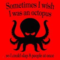 Sometimes I Wish I Was An Octopus Slap 8 People At A Time Santa Hat thumb 1