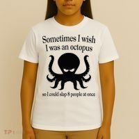 Sometimes I Wish I Was An Octopus Slap 8 People At A Time T-Shirt thumb 4
