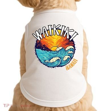 Summer In Waikiki Hawaii Doggie Tank