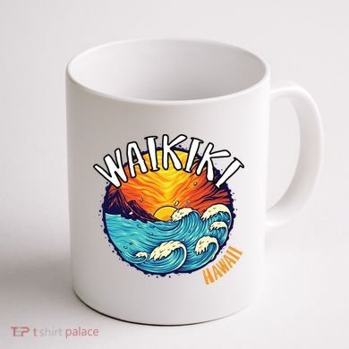 Summer In Waikiki Hawaii Coffee Mug back