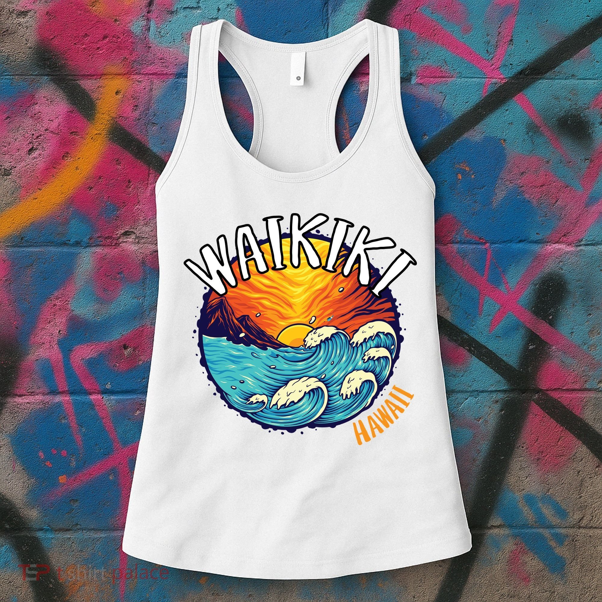 Summer In Waikiki Hawaii Women's Tank Top