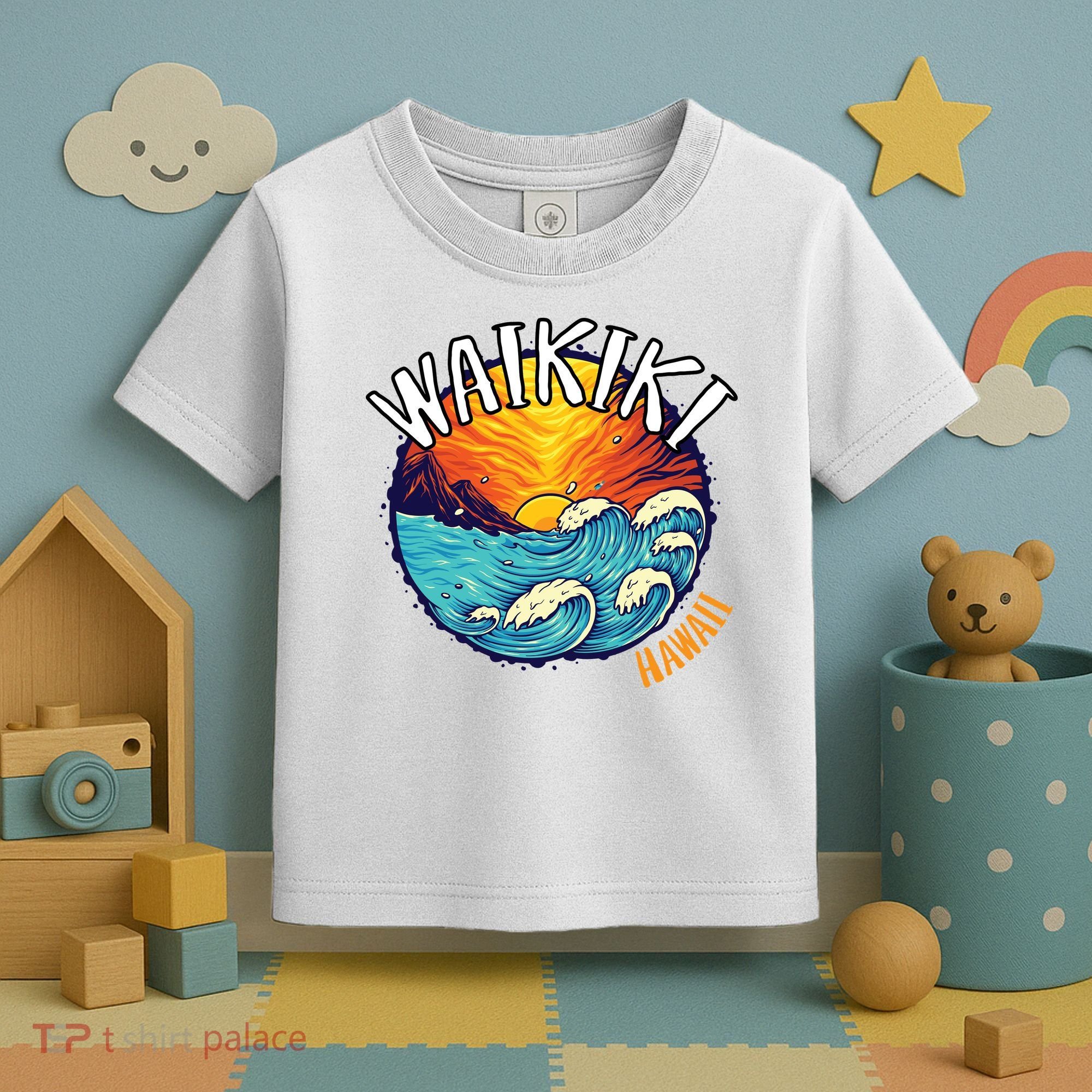Summer In Waikiki Hawaii Toddler T-Shirt