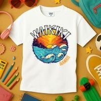 Summer In Waikiki Hawaii Kids T-Shirt thumb 3
