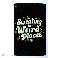 Sweating In Weird Place Funny Embarrassing Golf Towel thumb 0