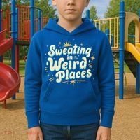 Sweating In Weird Place Funny Embarrassing Kids Hoodie thumb 2