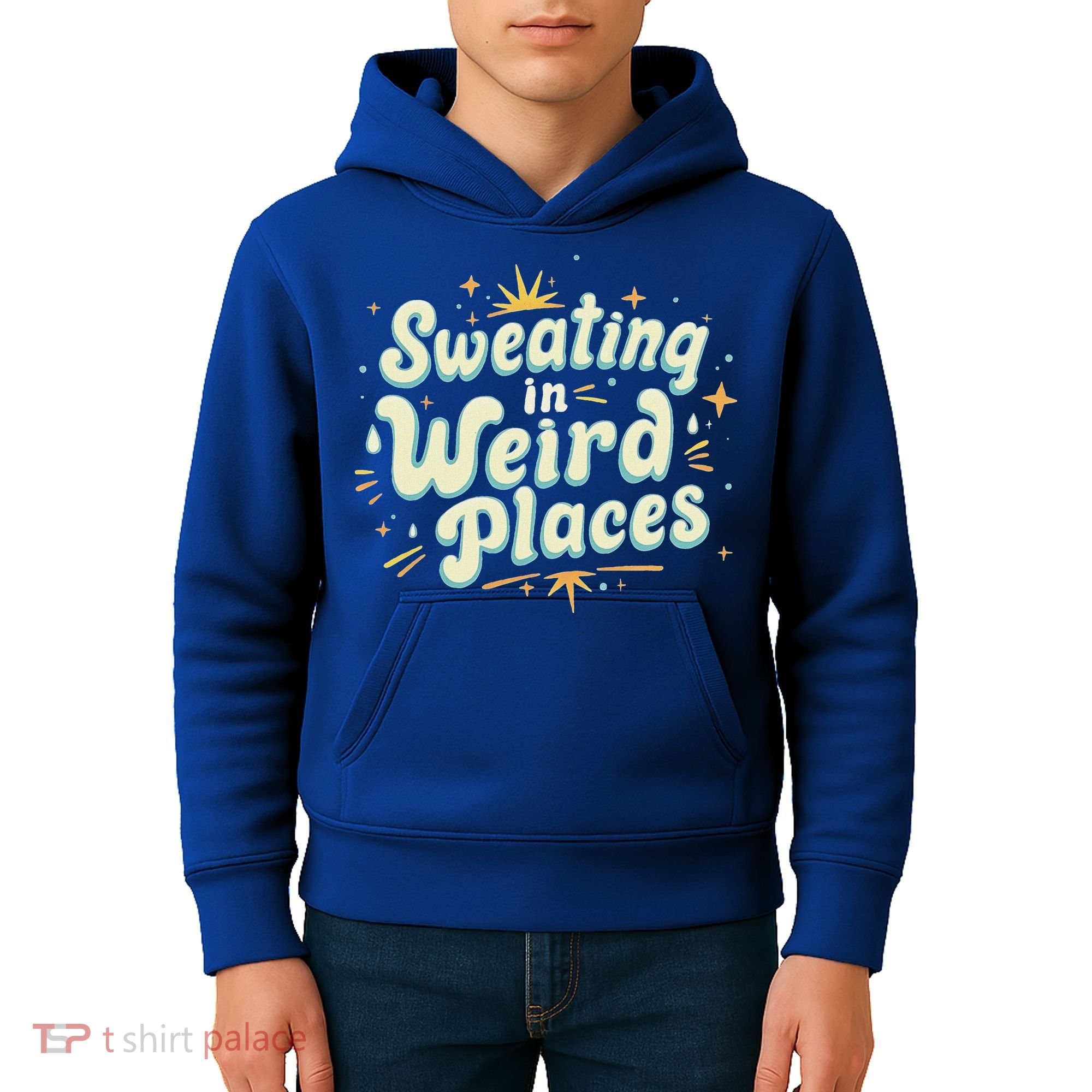 Sweating In Weird Place Funny Embarrassing Kids Hoodie