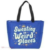 Sweating In Weird Place Funny Embarrassing Tote Bag thumb 0
