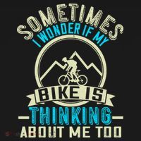 Sometimes I Wonder If My Bike Is Thinking About Me Too Women's Hoodie thumb 2