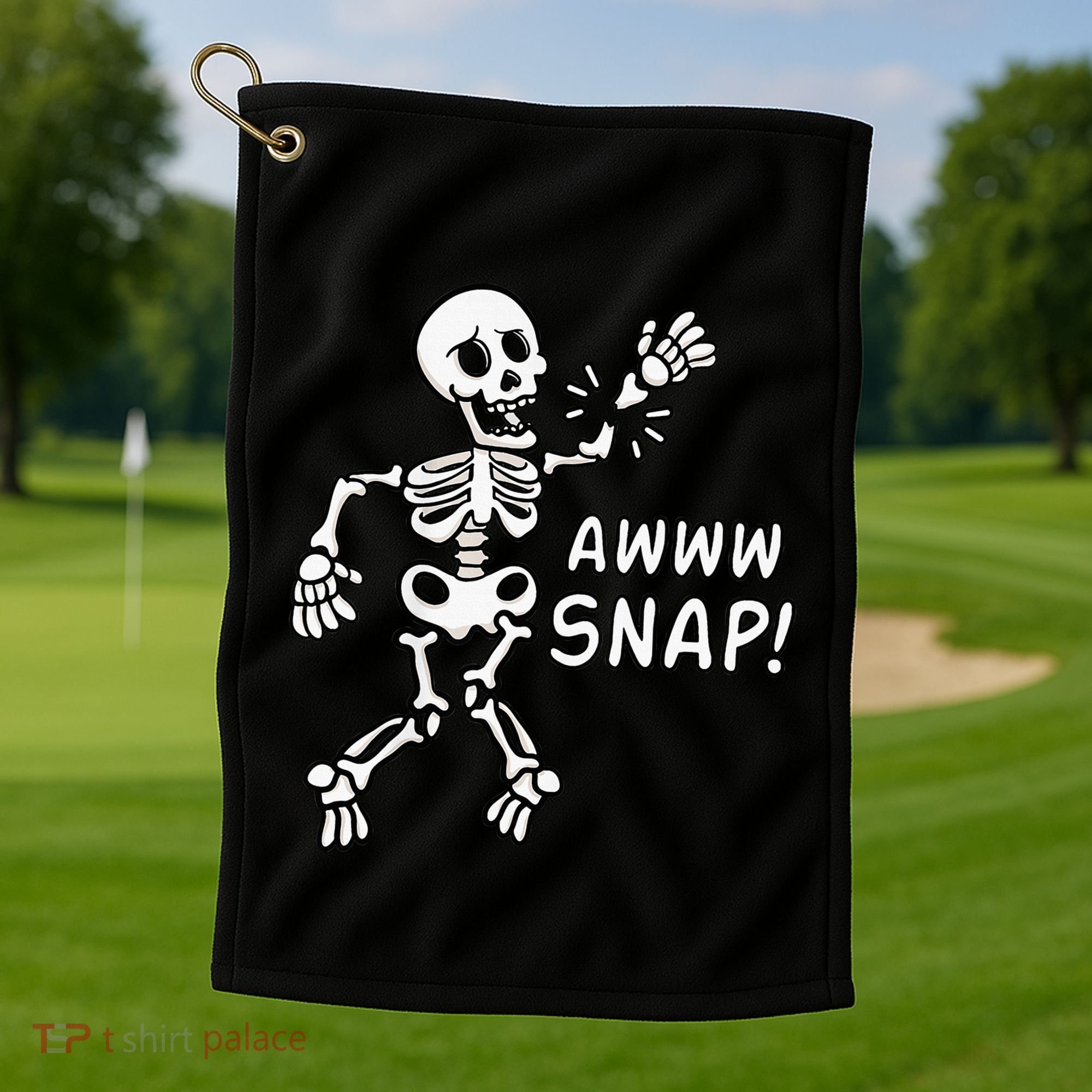 Skeleton Injury Wrist Surgery Recovery Aw Snap Broken Arm Golf Towel