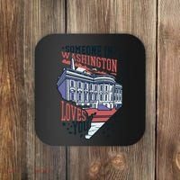 Someone In Washington Loves You Gift Coaster thumb 0