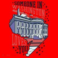 Someone In Washington Loves You Gift Santa Hat thumb 1