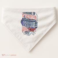 Someone In Washington Loves You Gift USA-Made Doggie Bandana thumb 0