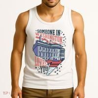 Someone In Washington Loves You Gift Tank Top thumb 3