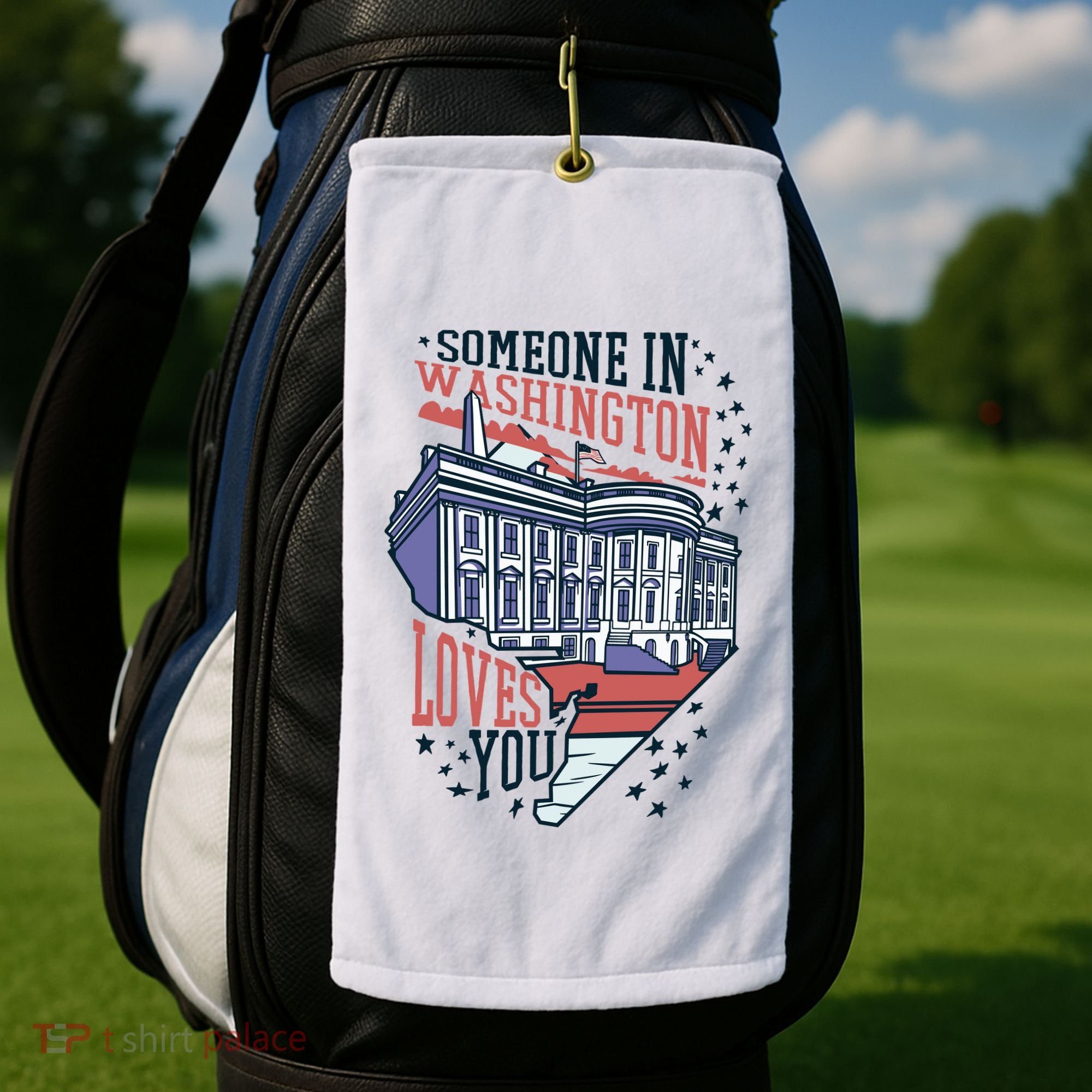 Someone In Washington Loves You Gift Golf Towel