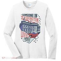 Someone In Washington Loves You Gift Women's Long Sleeve Shirt thumb 0