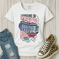 Someone In Washington Loves You Gift Women's T-Shirt thumb 3