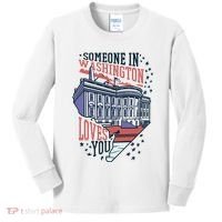 Someone In Washington Loves You Gift Kids Long Sleeve Shirt thumb 0