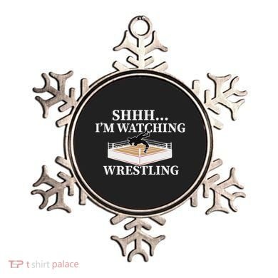 Shhh IM Watching Wrestling Funny Wrestling Lover Gift Ornament