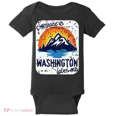Someone In Washington Loves Me Baby Bodysuit
