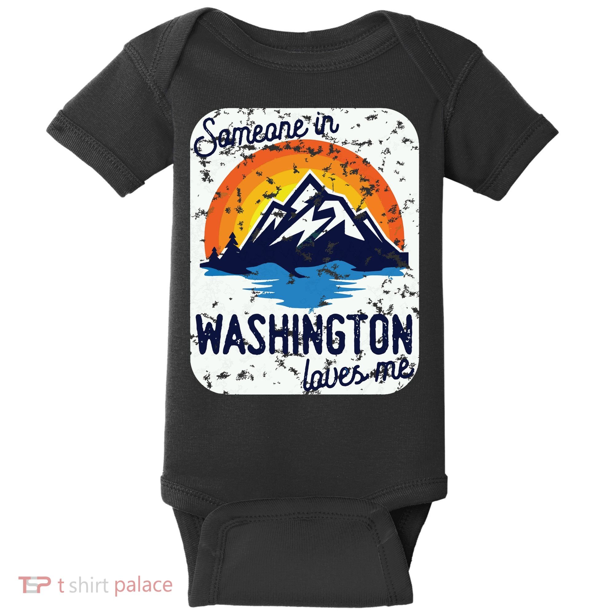 Someone In Washington Loves Me Baby Bodysuit