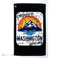 Someone In Washington Loves Me Golf Towel thumb 0