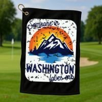 Someone In Washington Loves Me Golf Towel thumb 1