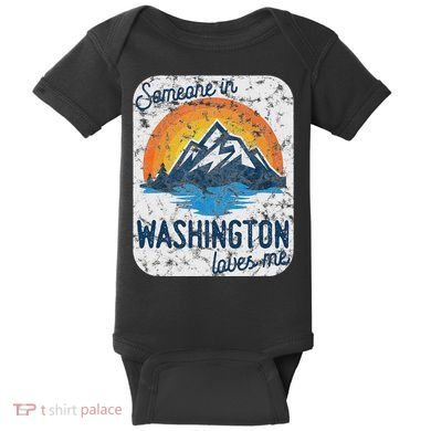 Someone In Washington Loves Me Baby Bodysuit