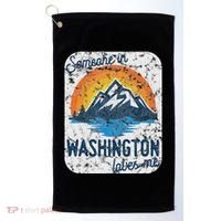 Someone In Washington Loves Me Golf Towel thumb 0