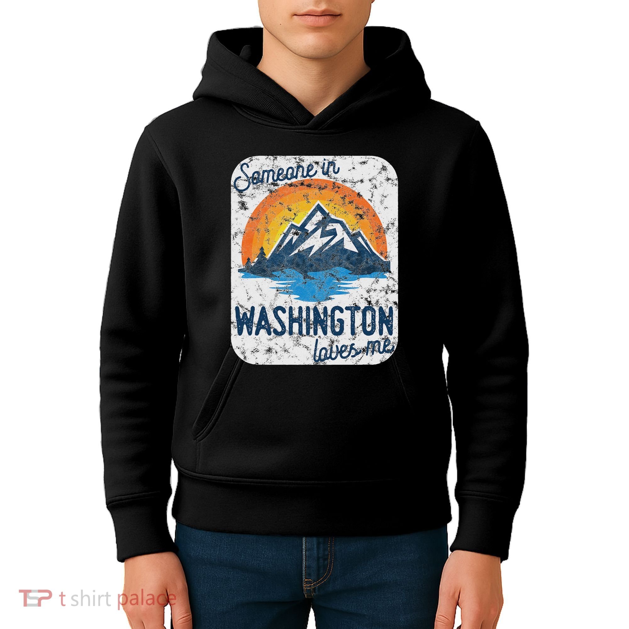 Someone In Washington Loves Me Kids Hoodie