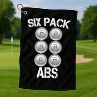 Six Abs Beer Golf Towel thumb 1