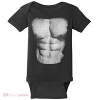 Six Pack Abs Baby Bodysuit thumb 0