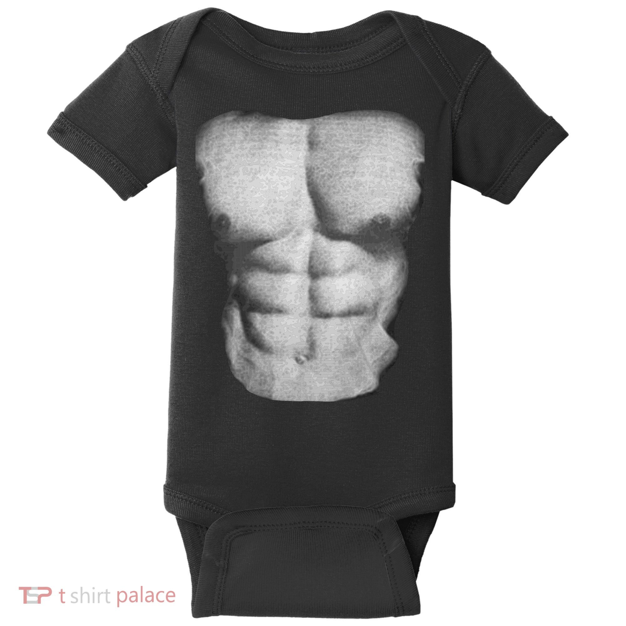 Six Pack Abs Baby Bodysuit