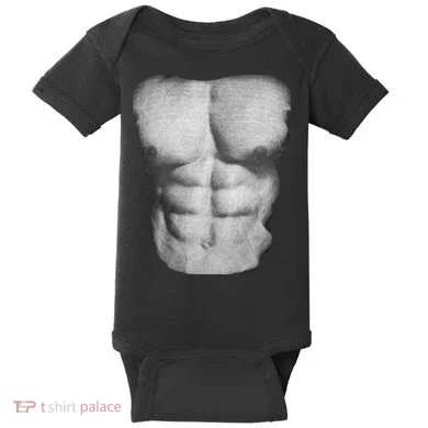 Six Pack Abs Baby Bodysuit