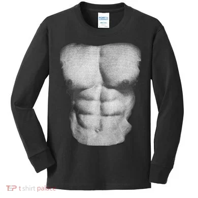 Six Pack Abs Kids Long Sleeve Shirt