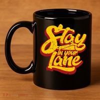Stay In Your Lane Positive Message 11oz C Handle Ceramic Mug thumb 4
