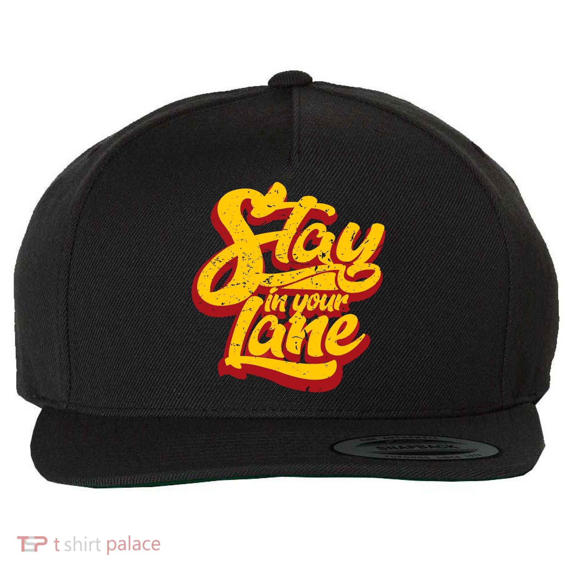 Stay In Your Lane Positive Message Wool Snapback Cap
