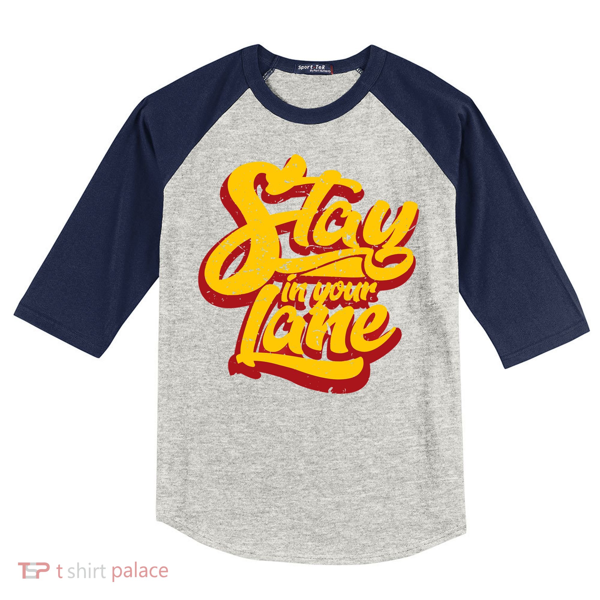 Stay In Your Lane Positive Message Kids Colorblock Raglan Jersey