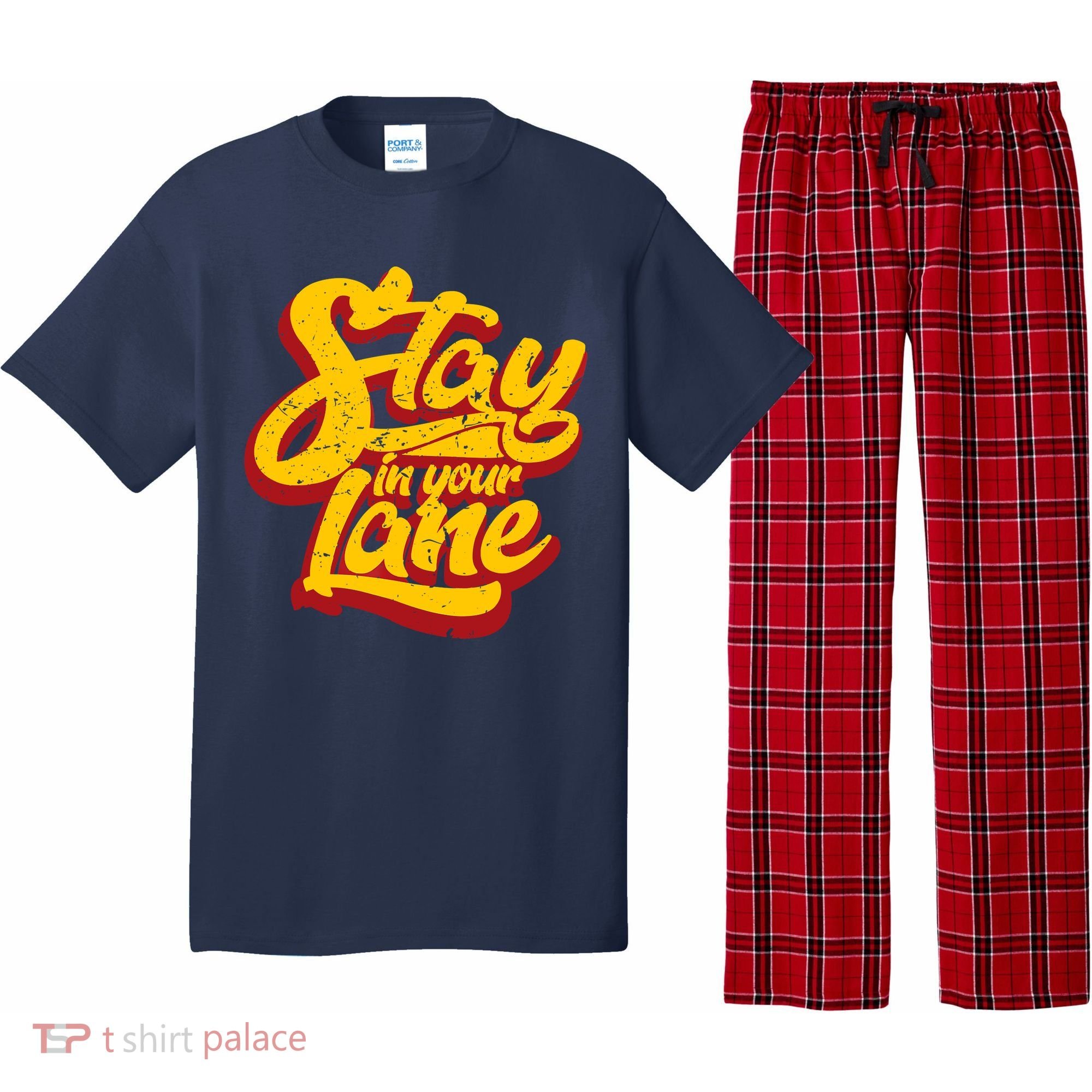 Stay In Your Lane Positive Message Pajama Set