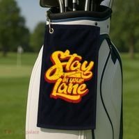 Stay In Your Lane Positive Message Golf Towel thumb 2